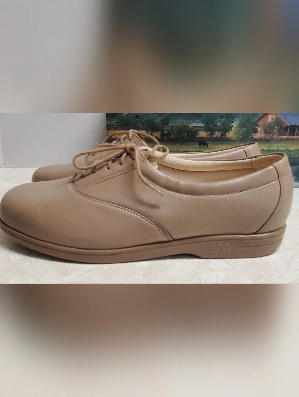 NIB SAS Women's Mocha Leather Walking Shoe USA